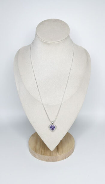 Collar Corazón de Lavanda